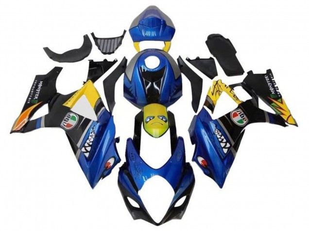 Carenados Moto Suzuki GSXR 1000 2007-2008 - Azul Amarillo Negro Tiburón Fabricantes