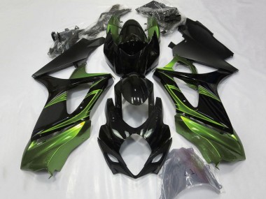 Carenados Moto Suzuki GSXR 1000 2007-2008 - Verde Negro Brillante Fabricantes
