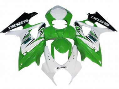 Carenado Moto Suzuki GSXR 1000 2007-2008 - Blanco Verde Negro Fabricantes