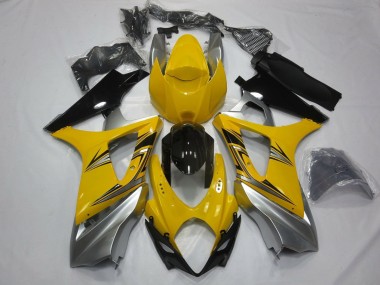 Carenados Moto Suzuki GSXR 1000 2007-2008 - Amarillo Plata Negro Fabricantes