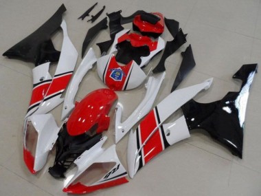 Plásticos Moto ABS Yamaha YZF R6 2008-2016 - Blanco Rojo Negro Brillante Fabricantes