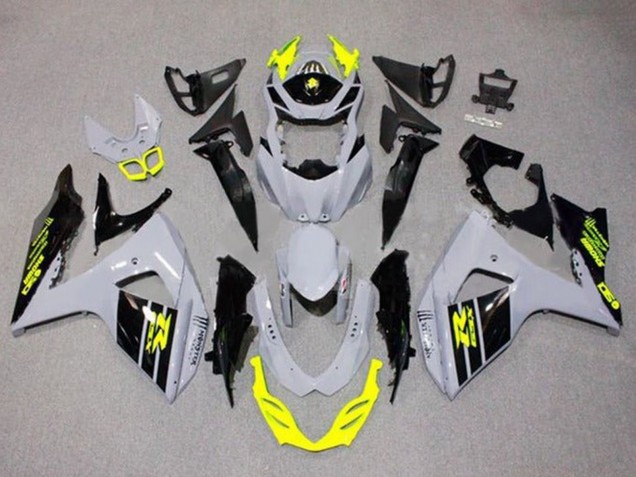 Carenados Moto Suzuki GSXR 1000 2009-2016 - Gris Neon Amarillo Negro Fabricantes