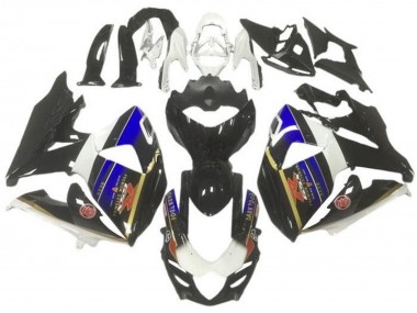 Carenados Moto Suzuki GSXR 1000 2009-2016 - Blanco Azul Negro Oro Raya Fabricantes