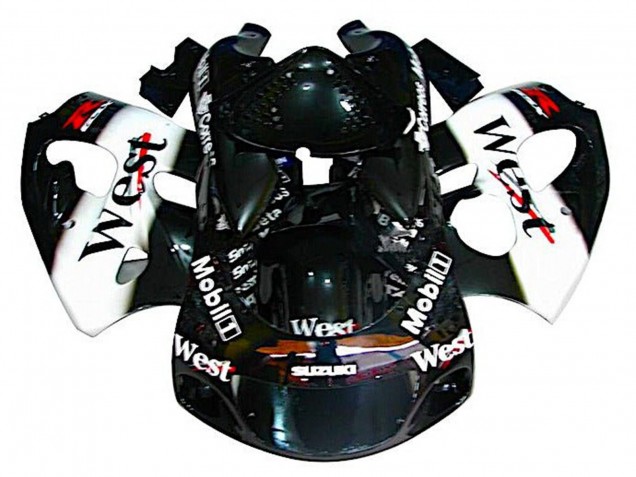 Carenados Moto Suzuki GSXR 600 / GSXR 750 1996-2000 - Negro Blanco West Fabricantes