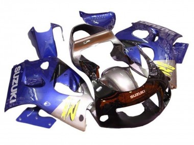 Carenados Moto Suzuki GSXR 600 / GSXR 750 1996-2000 - Azul Plata Negro Fabricantes