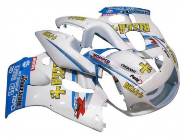 Carenados Moto Suzuki GSXR 600 / GSXR 750 1996-2000 - Blanco Azul Amarillo Rizla Fabricantes