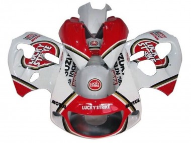Carenados Moto Suzuki GSXR 600 / GSXR 750 1996-2000 - Blanco Rojo Lucky Strike Fabricantes