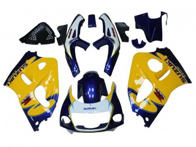 Carenados Moto Suzuki GSXR 600 / GSXR 750 1996-2000 - Amarillo Azul Tribal Fabricantes