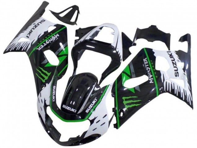 Carenados Moto Suzuki GSXR 600 / GSXR 750 2001-2003 - Blanco Negro Verde Monstruo Fabricantes
