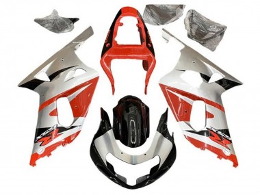 Carenados Moto Suzuki GSXR 600 / GSXR 750 2001-2003 - Plata Rojo Negro Brillante Fabricantes