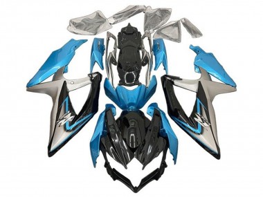 Carenados Moto Suzuki GSXR 600 / GSXR 750 2008-2010 - Azul Claro Plata Negro Brillante Fabricantes