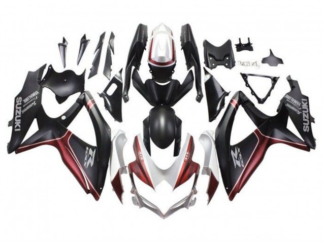 Carenados Moto Suzuki GSXR 600 / GSXR 750 2008-2010 - Blanco Rojo Negro Mate Fabricantes