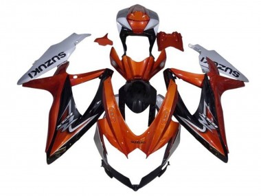 Carenado Moto Suzuki GSXR 600 / GSXR 750 2008-2010 - Plata Naranja Negro Brillante Fabricantes