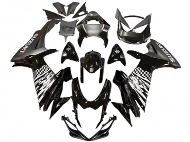 Carenados Moto Suzuki GSXR 600 / GSXR 750 2011-2024 - Negro Brillante Plata Fabricantes
