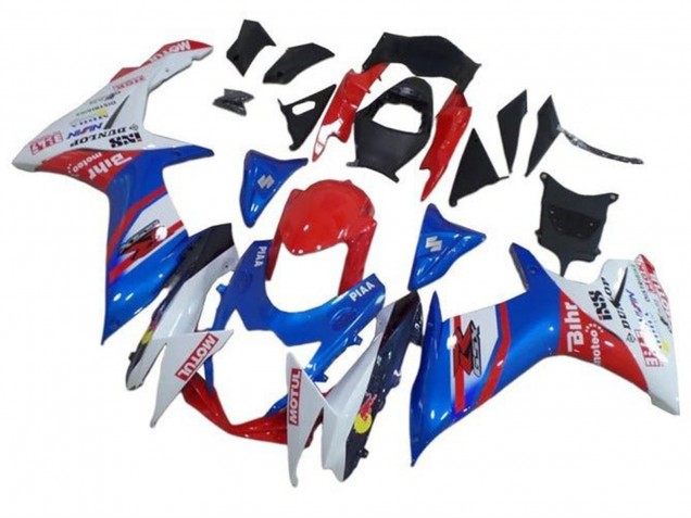 Carenados Moto Suzuki GSXR 600 / GSXR 750 2011-2024 - Azul Blanco Rojo Motul Fabricantes