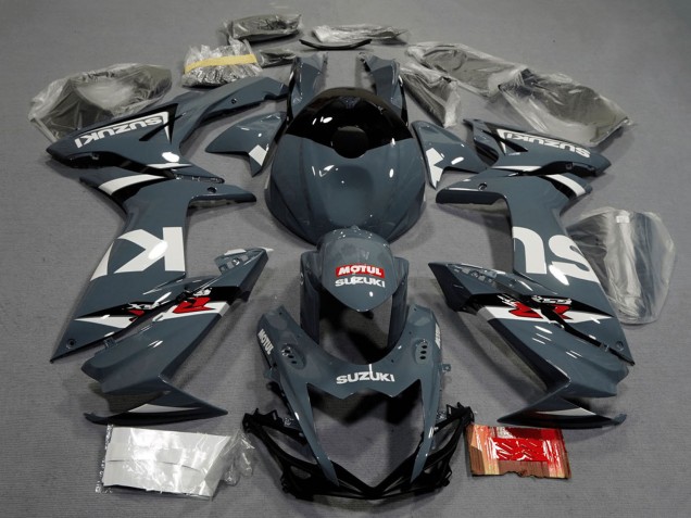 Carenados Moto Suzuki GSXR 600 / GSXR 750 2011-2024 - Nardo Gris Oscuro Blanco Negro Rojo Motul Fabricantes