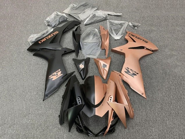 Carenados Moto Suzuki GSXR 600 / GSXR 750 2011-2024 - Negro Mate Copper Brown Dividir Fabricantes