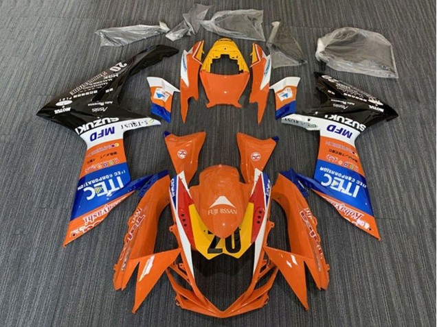 Carenados Moto Suzuki GSXR 600 / GSXR 750 2011-2024 - Naranja Azul Blanco Negro Amarillo 20 Fabricantes
