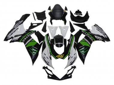 Carenados Moto Suzuki GSXR 600 / GSXR 750 2011-2024 - Blanco Verde Negro Monstruo 46 Fabricantes