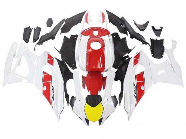 Carenados Moto Yamaha YZF R7 2021-2024 - Blanco Amarillo Rojo Raya Fabricantes
