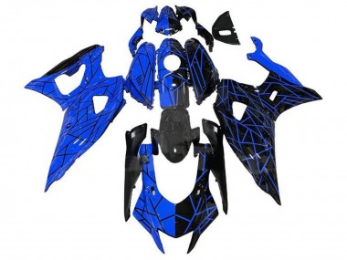 Carenados Moto Yamaha YZF R7 2021-2024 - Azul Negro Dividir Línea Fabricantes