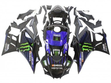 Carenados Moto Yamaha YZF R3/R25 2019-2021 - Azul Negro Brillante Verde ENEOS Monstruo Fabricantes