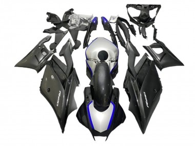 Carenados Moto Yamaha YZF R3/R25 2022-2024 - Plata Azul Negro FibraCarbono Estilo Fabricantes