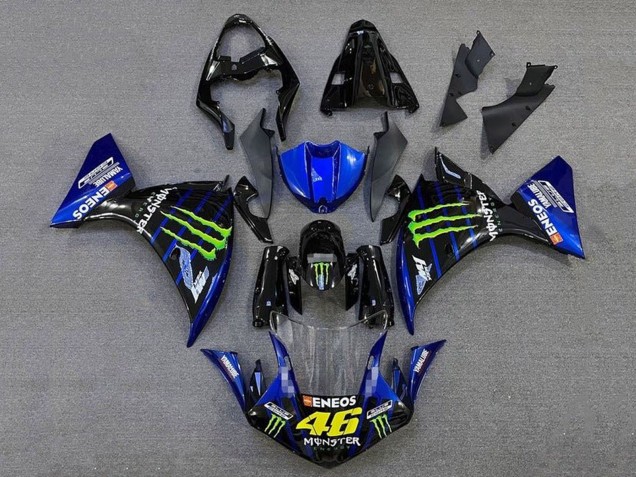 Carenados Moto Yamaha YZF 1000 R1 2009-2011 - Azul Negro Brillante Verde Monstruo Energy Fabricantes