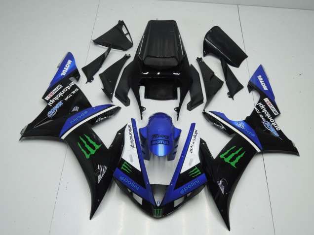 Carenados Moto Yamaha YZF 1000 R1 2002-2003 - Azul Blanco Negro Verde Motul Verde Monstruo Fabricantes
