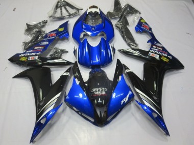 Carenados Moto Yamaha YZF 1000 R1 2004-2006 - Azul Blanco Plata Negro GYTR Yamalube Dunlop Fabricantes