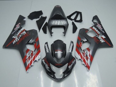 Carenados Moto Suzuki GSXR 600 / GSXR 750 2004-2005 - Gris Oscuro Rojo Fabricantes