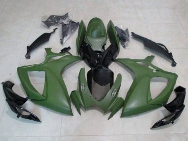 Carenados Moto Suzuki GSXR 600 / GSXR 750 2006-2007 - Verde Militar Negro Brillante Fabricantes