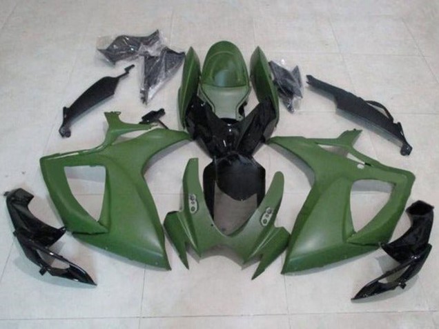 Carenados Moto Suzuki GSXR 600 / GSXR 750 2006-2007 - Verde Militar Negro Brillante Fabricantes