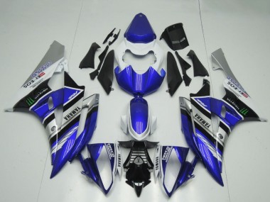 Carenados Moto Yamaha YZF R6 2006-2007 - Blanco Azul Plata Negro ENEOS Monstruo Fabricantes