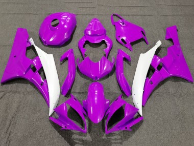 Carenados Moto Yamaha YZF R6 2006-2007 - Púrpura Blanco Fabricantes