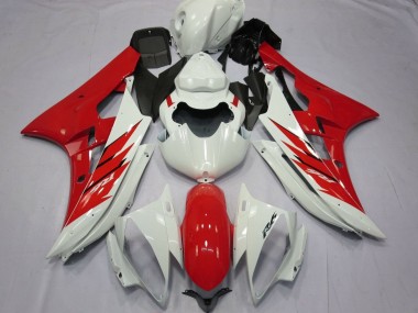 Carenado Moto Yamaha YZF R6 2006-2007 - Blanco Rojo Fabricantes