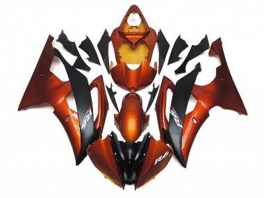 Carenados Moto Yamaha YZF R6 2008-2016 - Naranja Negro Mate Fabricantes