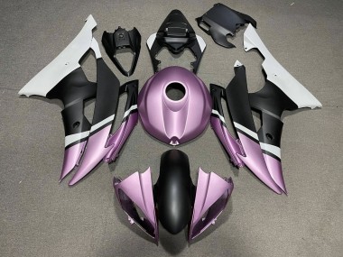Carenados Moto Yamaha YZF R6 2008-2016 - Blanco Púrpura Claro Negro Mate Fabricantes