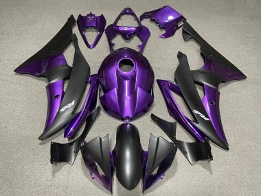 Carenado Moto Yamaha YZF R6 2008-2016 - Púrpura Negro Mate Fabricantes