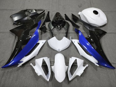 Carenado Moto Yamaha YZF R6 2008-2016 - Blanco Azul Negro Brillante Fabricantes