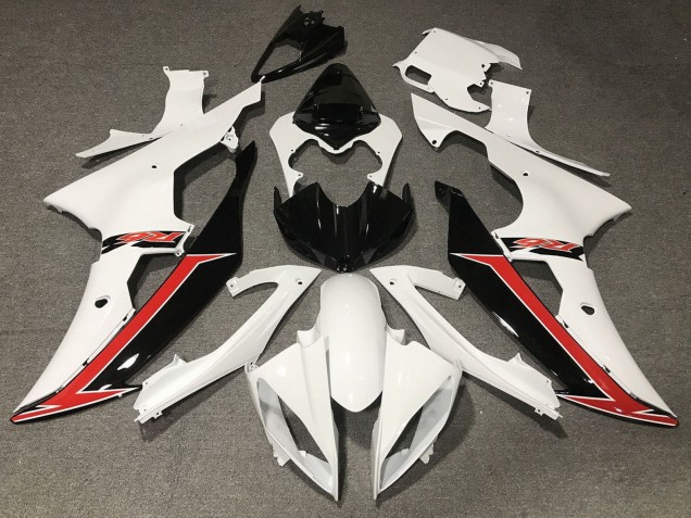 Carenado Moto Yamaha YZF R6 2008-2016 - Blanco Rojo Negro Brillante Fabricantes