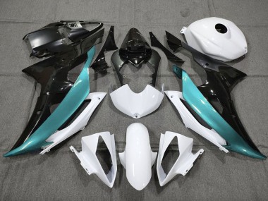 Carenados Moto Yamaha YZF R6 2008-2016 - Blanco Negro Azul Verdoso Fabricantes