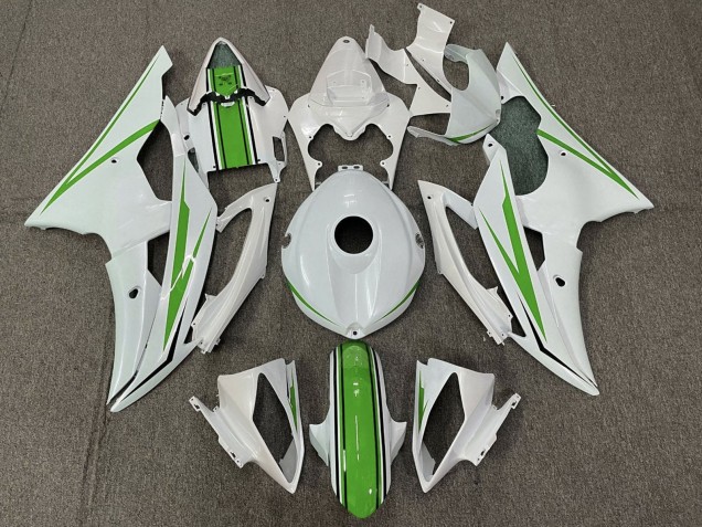 Carenado Moto Yamaha YZF R6 2008-2016 - Blanco Verde Fabricantes