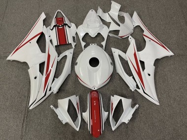 Carenado Moto Yamaha YZF R6 2008-2016 - Blanco Perla Rojo Fabricantes