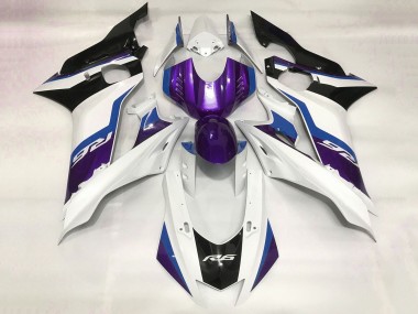 Carenado Moto Yamaha YZF R6 2017-2023 - Blanco Azul Púrpura Negro Fabricantes