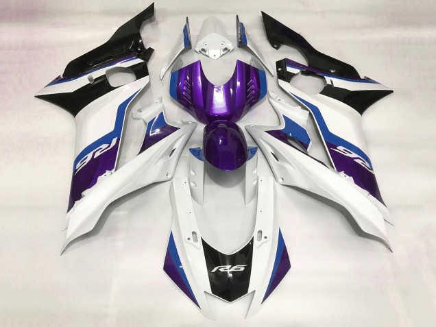 Carenado Moto Yamaha YZF R6 2017-2023 - Blanco Azul Púrpura Negro Fabricantes