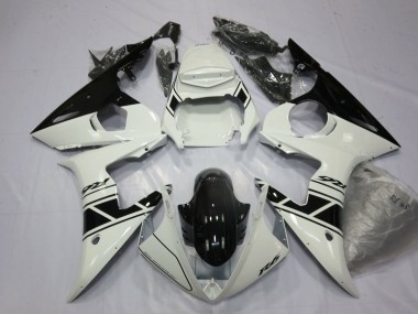 Carenados Moto Yamaha YZF R6 2003-2004 - Blanco Negro Brillante Fabricantes