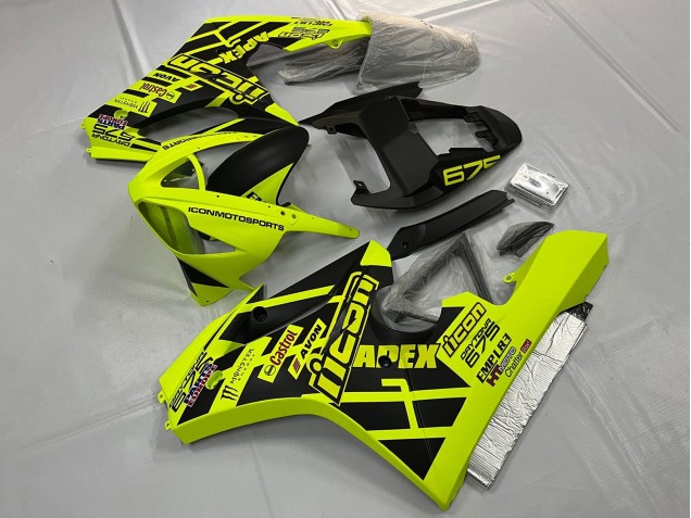 Carenados Moto Triumph Daytona 675 Triple 2006-2008 - Amarillo Negro Mate Fabricantes