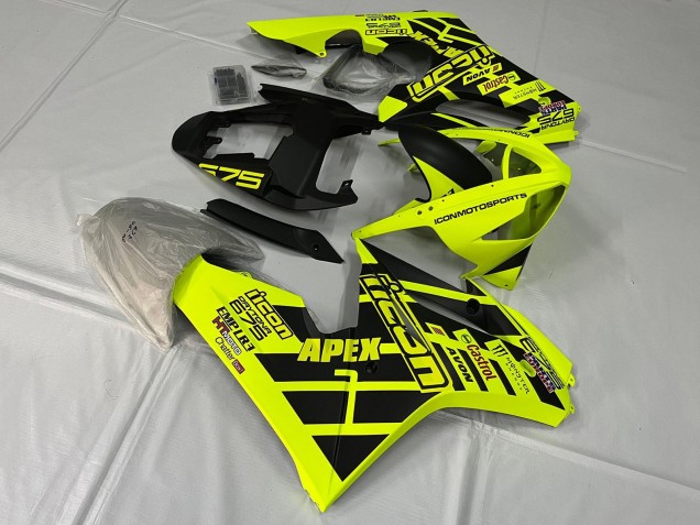 Carenados Moto Triumph Daytona 675 Triple 2006-2008 - Amarillo Negro Mate Fabricantes