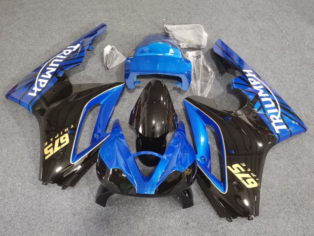 Carenados Moto Triumph Daytona 675 Triple 2006-2008 - Azul Negro Brillante Carrera Fabricantes